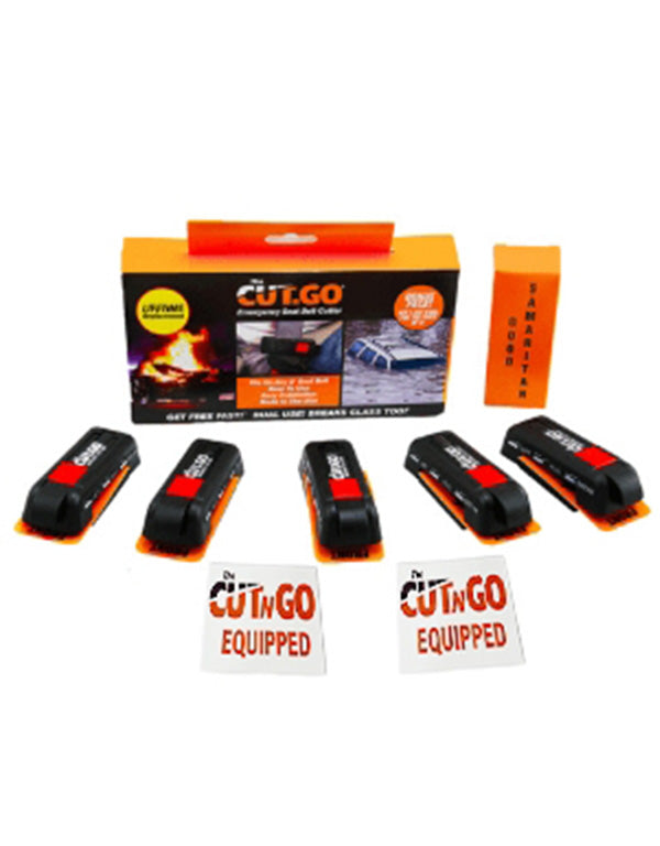 Cut N Go® Emergency Seat Belt Cutter & Window Breaker – Family 5 Pac